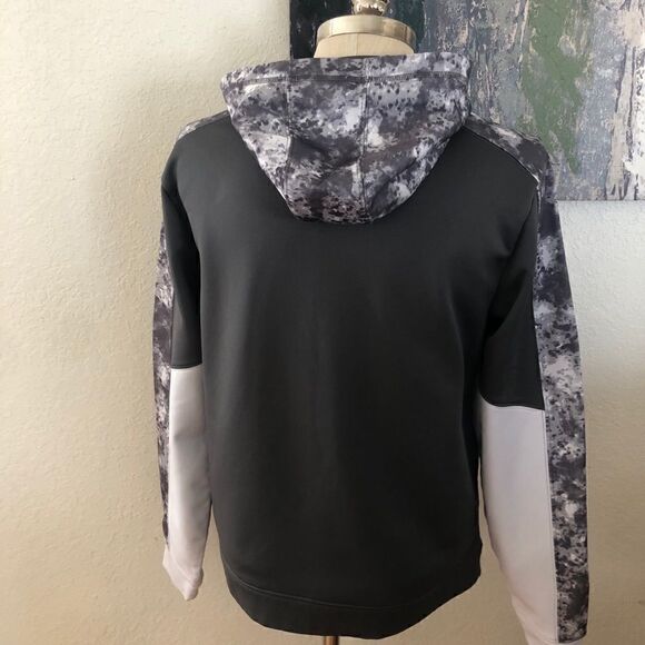 UNDER ARMOUR Coldgear Gray/White Hoodie - Picture 2 of 9